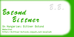 botond bittner business card